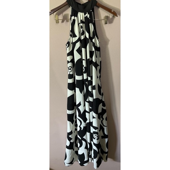 LNG Black and White Patterned Maxi Dress - Picture 1 of 2